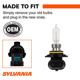 SYLVANIA 9012 XtraVision road beam pattern illustrating extended down‑road visibility benefit
