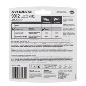 SYLVANIA 9012 XtraVision close-up filament view highlighting durable construction benefit