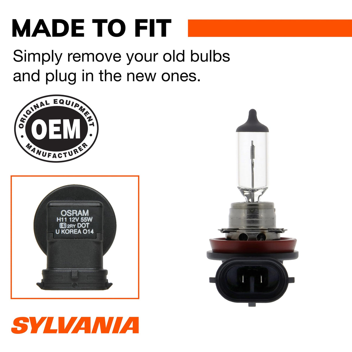SYLVANIA H11 Basic used as fog light delivering improved near-road visibility