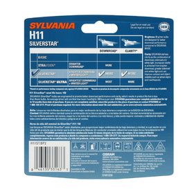 SYLVANIA H11 two bulbs removed from box demonstrating ready-to-install convenience