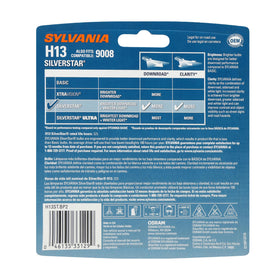 SYLVANIA H13 close-up filament and coating illustrating improved light output