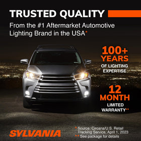 SYLVANIA H13 product label and specifications for quick fitment confirmation