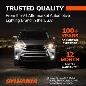 SYLVANIA H13 XtraVision illuminating nighttime road for safer driving