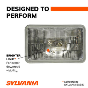 SYLVANIA H4656 installed on vehicle showing direct-fit upgrade and clearer night view
