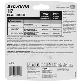 SYLVANIA H7 close-up of filament and glass highlighting durable construction benefit