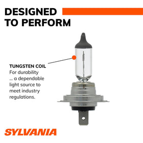 SYLVANIA H7 base and electrical contacts close-up showing secure plug-and-play connection