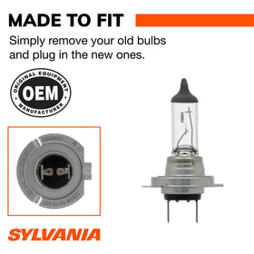 SYLVANIA H7 used in fog light demonstrating improved visibility in low conditions