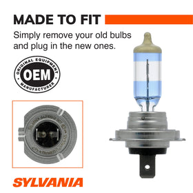 SYLVANIA H7 installed in headlight housing, providing immediate visibility benefit