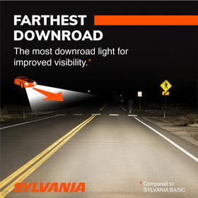 SYLVANIA H7 SilverStar Ultra next to standard bulb comparing color and brightness