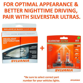 SYLVANIA restoration in use on car showing easy application and visible improvement