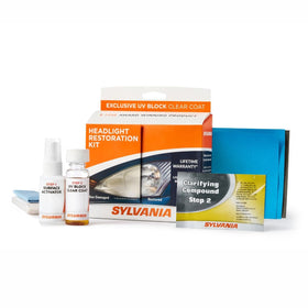SYLVANIA kit box front view showing included items and benefit of complete set