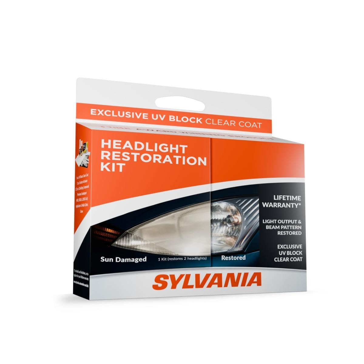 SYLVANIA supplies laid out to show all components for easy DIY restoration
