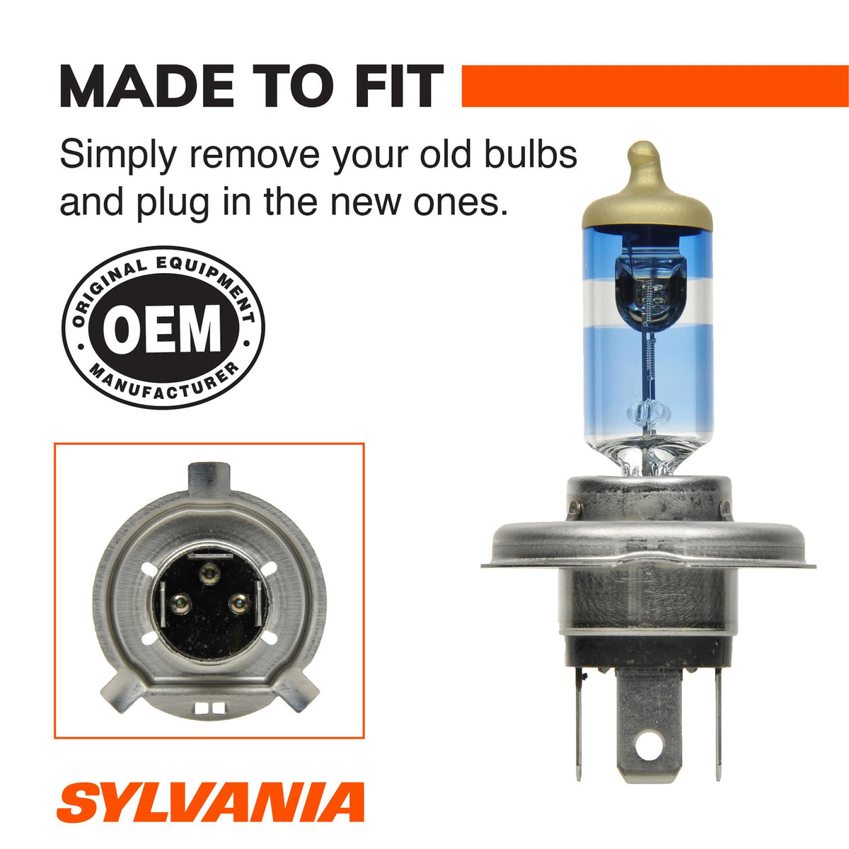 SYLVANIA bulb installed in a headlight demonstrating fitment