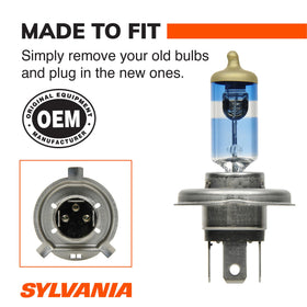 SYLVANIA bulb installed in a headlight demonstrating fitment