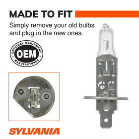 SYLVANIA bulb installed in headlight demonstrating fit and alignment