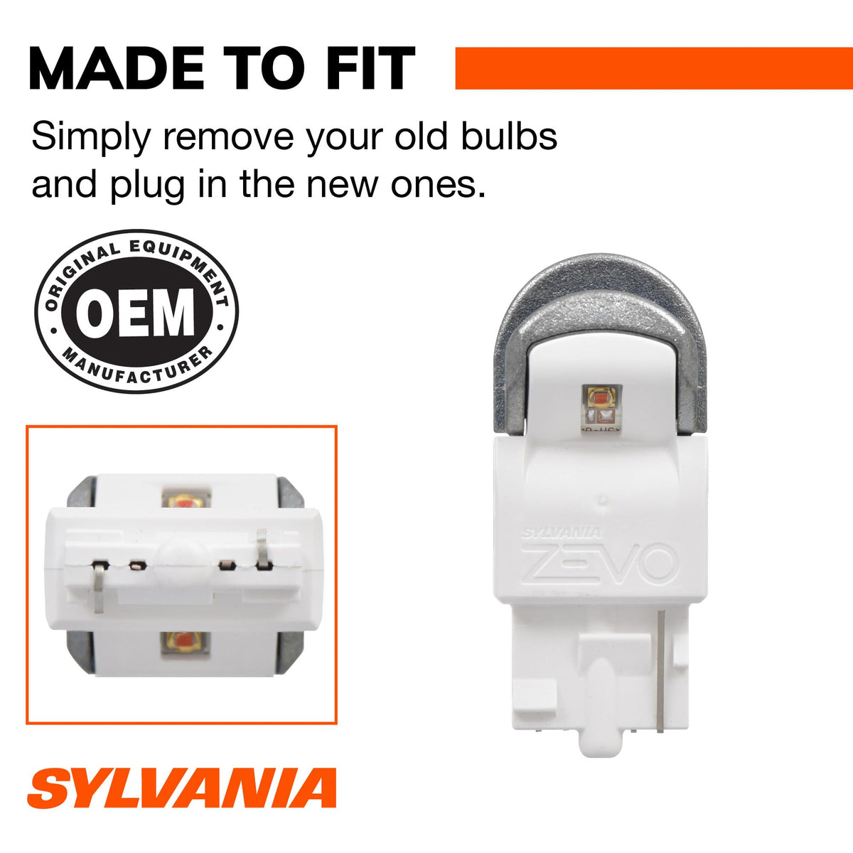 SYLVANIA ZEVO 7443 installed in tail housing improving visibility
