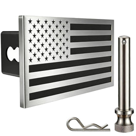 Synrroe front view showing brushed stainless flag and bold contrast for durable styling