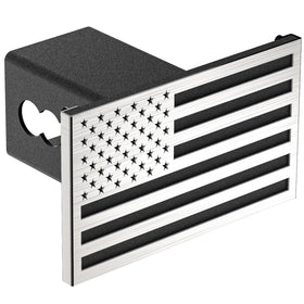 Synrroe front view showing flag design and durable finish, enhances rear appearance