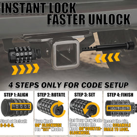 Synrroe lock next to a ruler showing 3.5 inch usable shaft length for compatibility