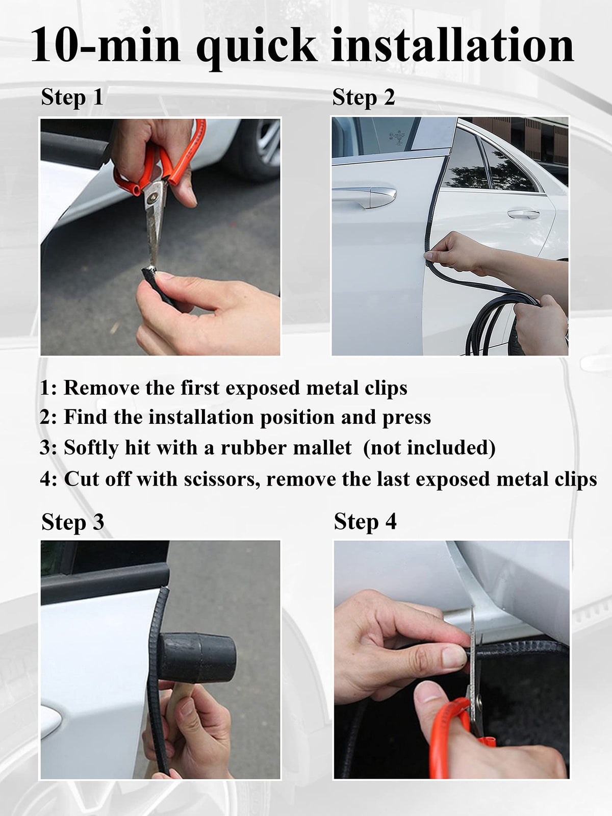 SYOAUTO installed on a car door edge showing impact protection and seamless fit