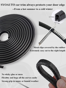SYOAUTO internal metal clip detail demonstrating firm grip that prevents adhesive use