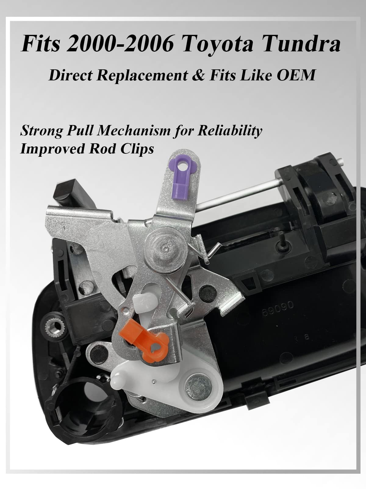 SYOAUTO close-up of preinstalled rod clips for faster installation