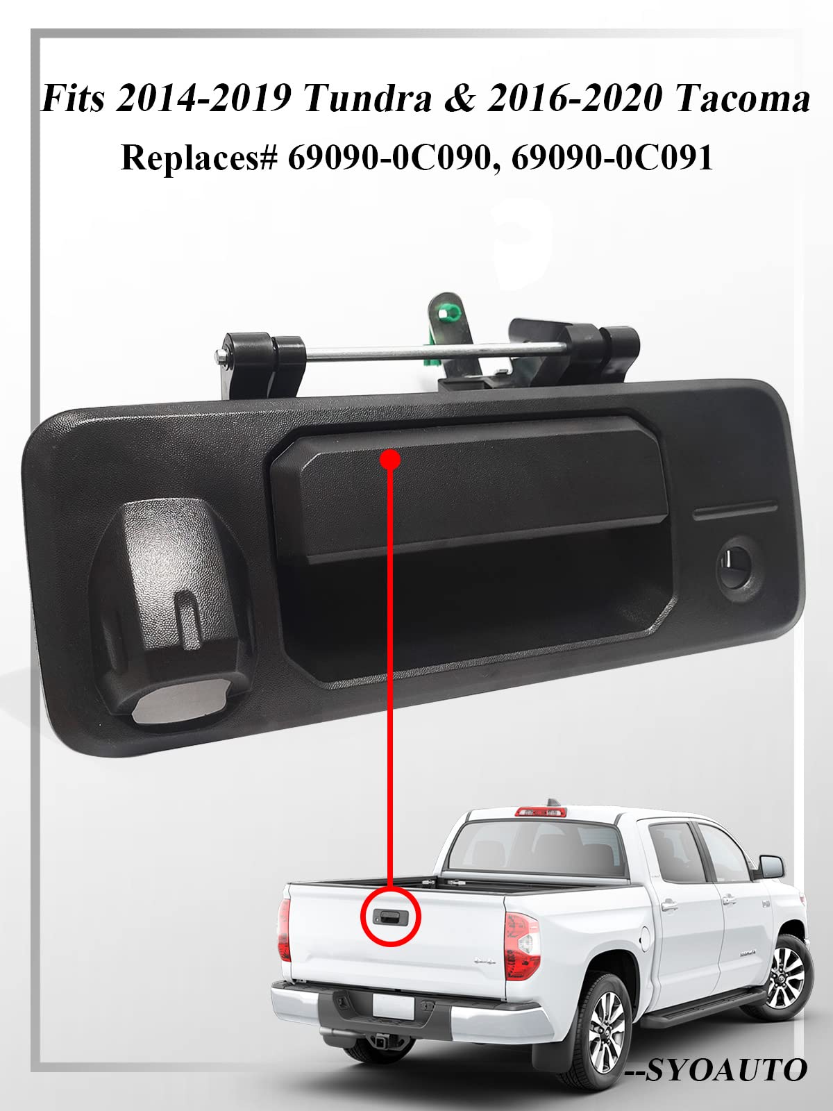 SYOAUTO packaged handle kit with bezel and clips for ready installation