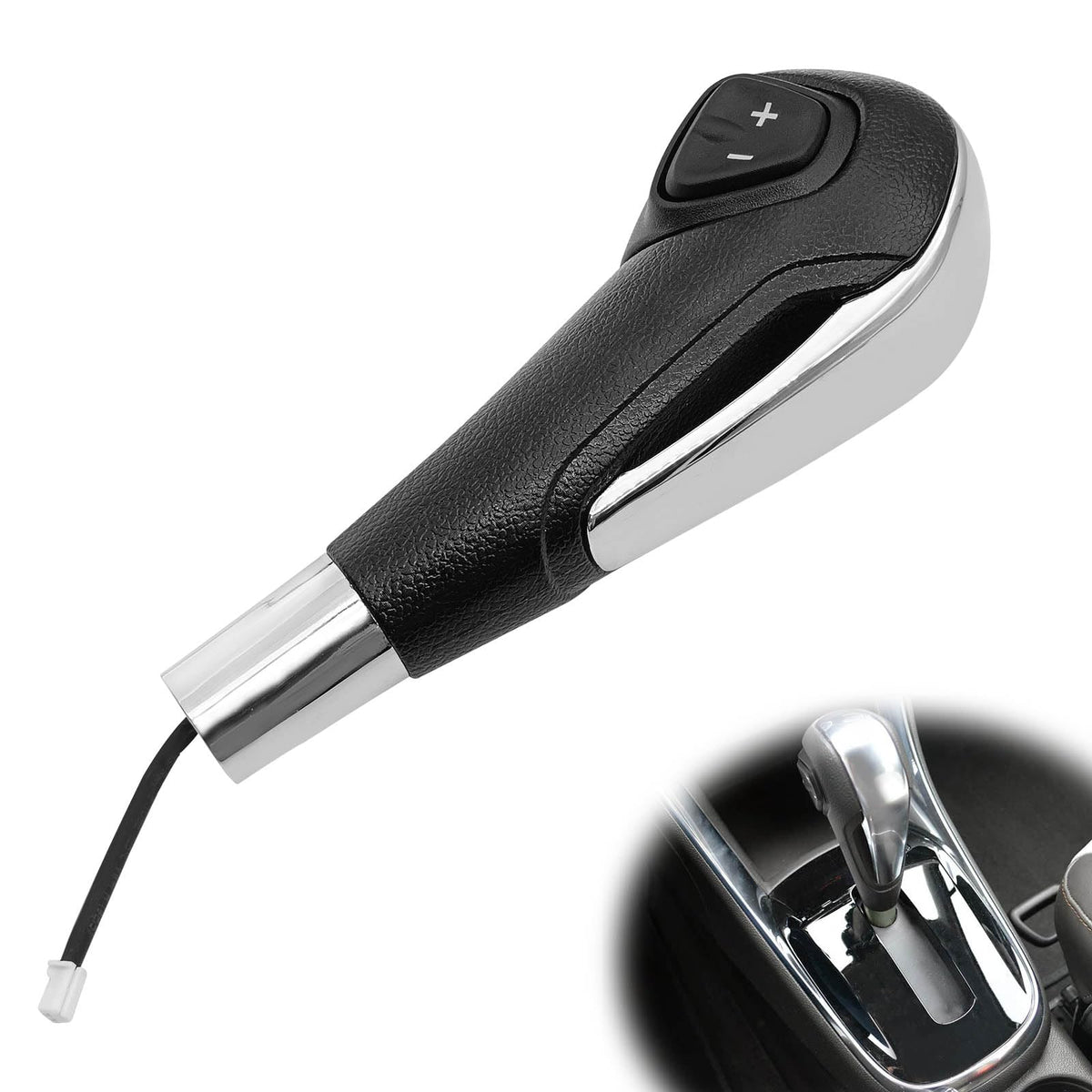 SYudwen front view chrome shift knob showing sleek finish and factory match