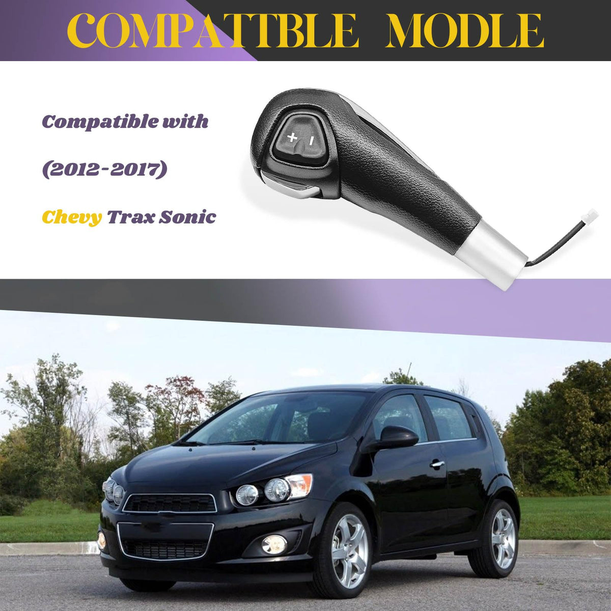 SYudwen installed in Chevy Sonic interior demonstrating direct-fit look