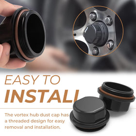 SyunsXoon cap installed on trailer hub demonstrating secure protection benefit