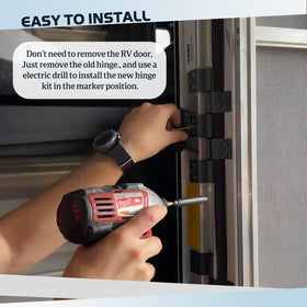 SyunsXoon hinge mounted with door open to show friction action and controlled movement benefit