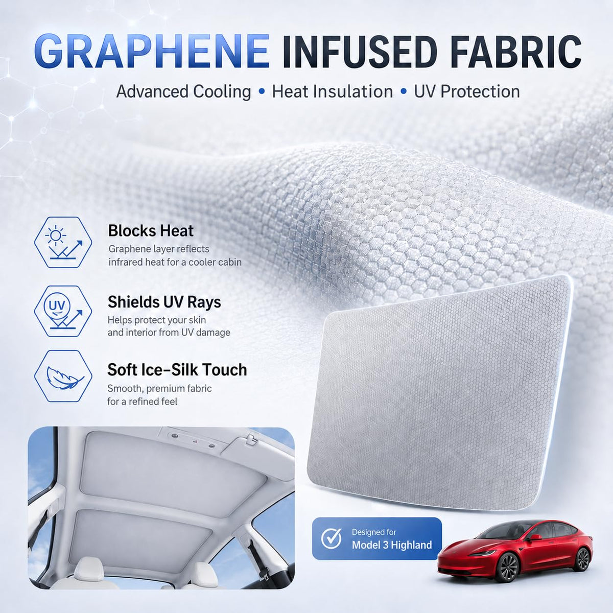 SYYFMAW close-up of graphene fabric texture showing superior insulation benefit
