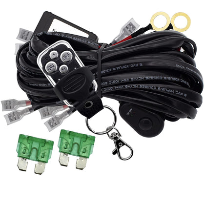 Szdystar harness front assembly showing plug and four leads for quick installation