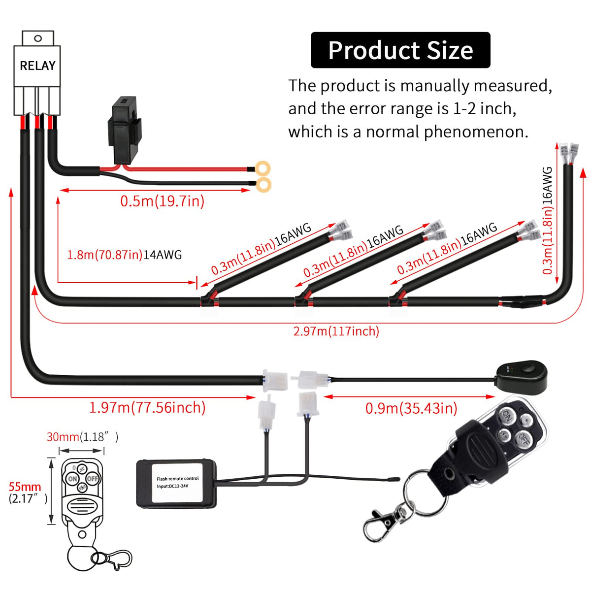 Szdystar wireless keyboard switch mounted in dash offering easy remote control
