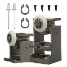 SZQBZMJ front view of bearing block kit showing included parts and fitment benefit