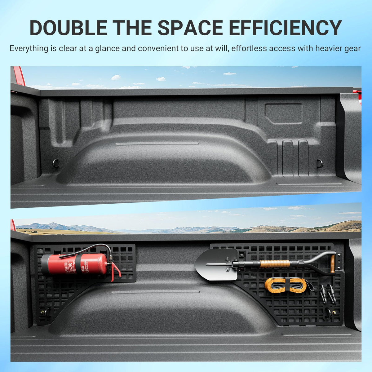 SZYANG installed in RAM 1500 bed demonstrating organized storage