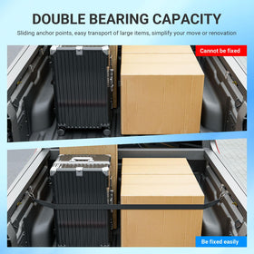 SZYANG trail rail installed with tied cargo demonstrating load control benefit