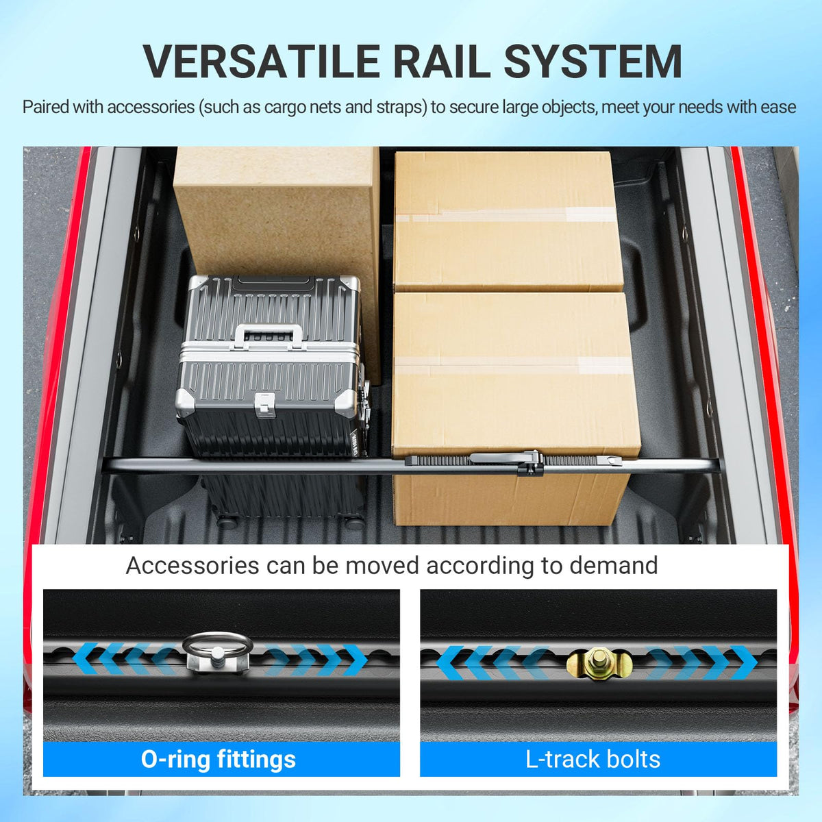 SZYANG trail rail beside ruler for scale showing exact fitment benefit