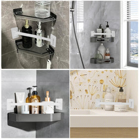SZZSAF in-shower lifestyle use showing bottles kept from falling