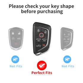 T-carbon back view of key fob cover highlighting precise cutouts
