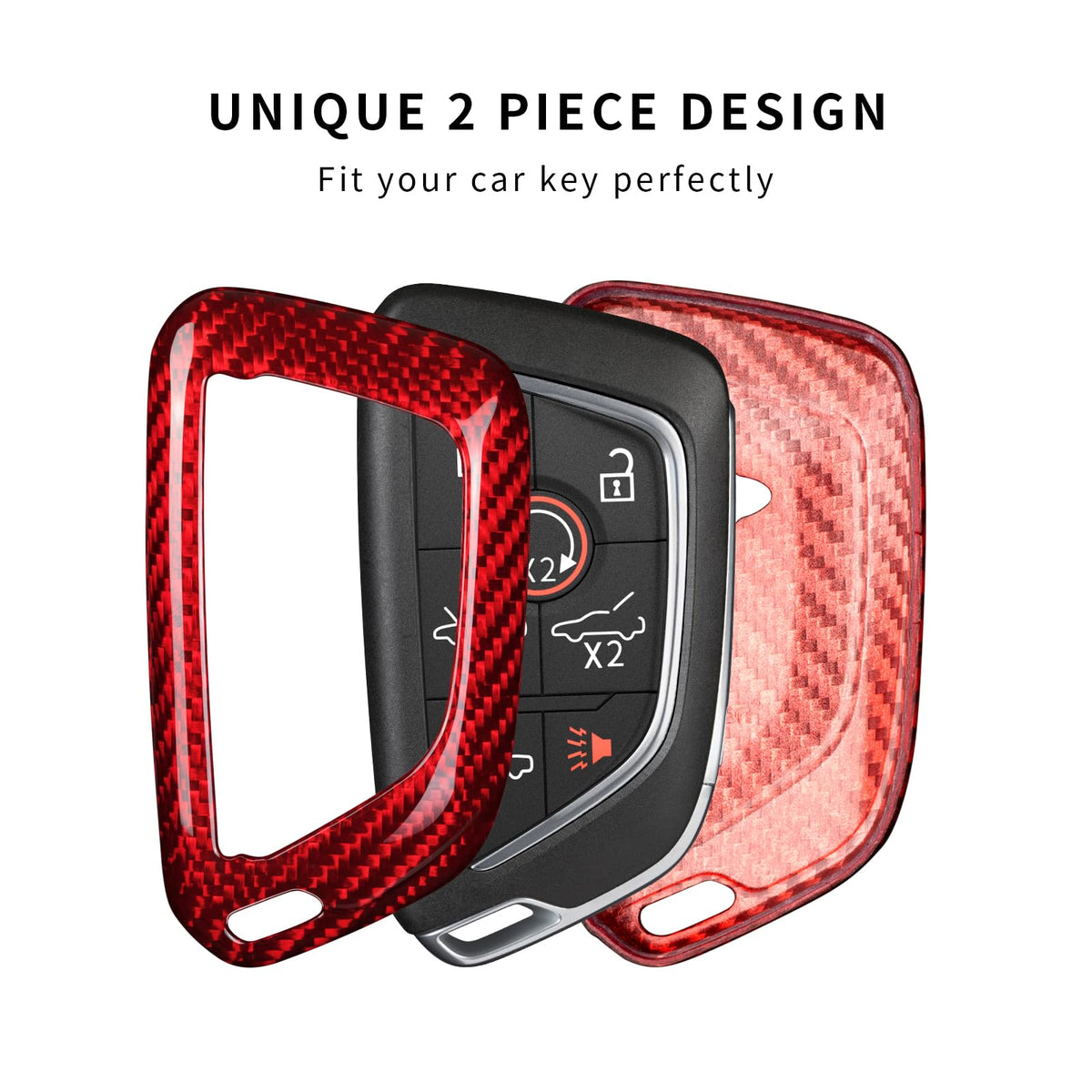 T-carbon key fob in hand demonstrating secure non-slip grip