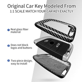 T-carbon key fob in hand to show scale and ergonomic handling benefit