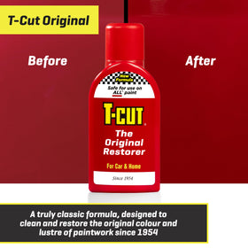 T-Cut label close-up showing product details and safe use