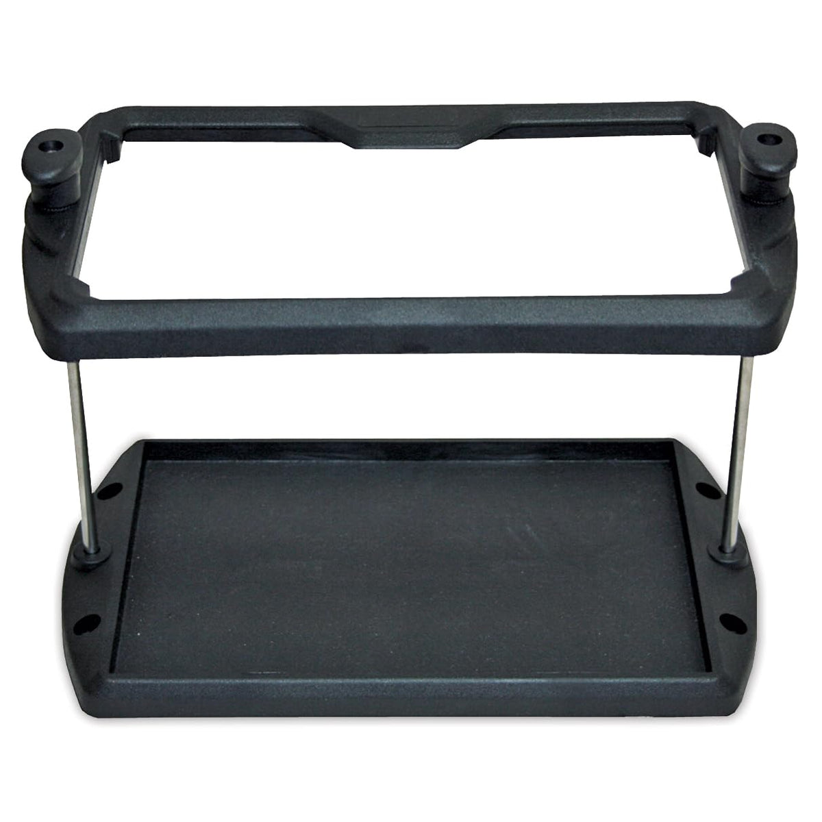 T-H Marine front profile of tray showing robust base and secure fit benefit: stable mounting