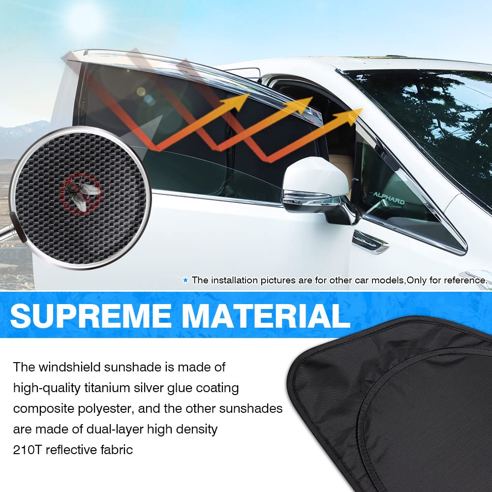 T TGBROS folded shades stored in trunk for compact convenience