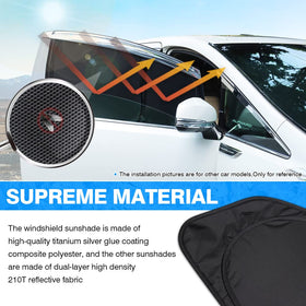 T TGBROS folded shades stored in trunk for compact convenience