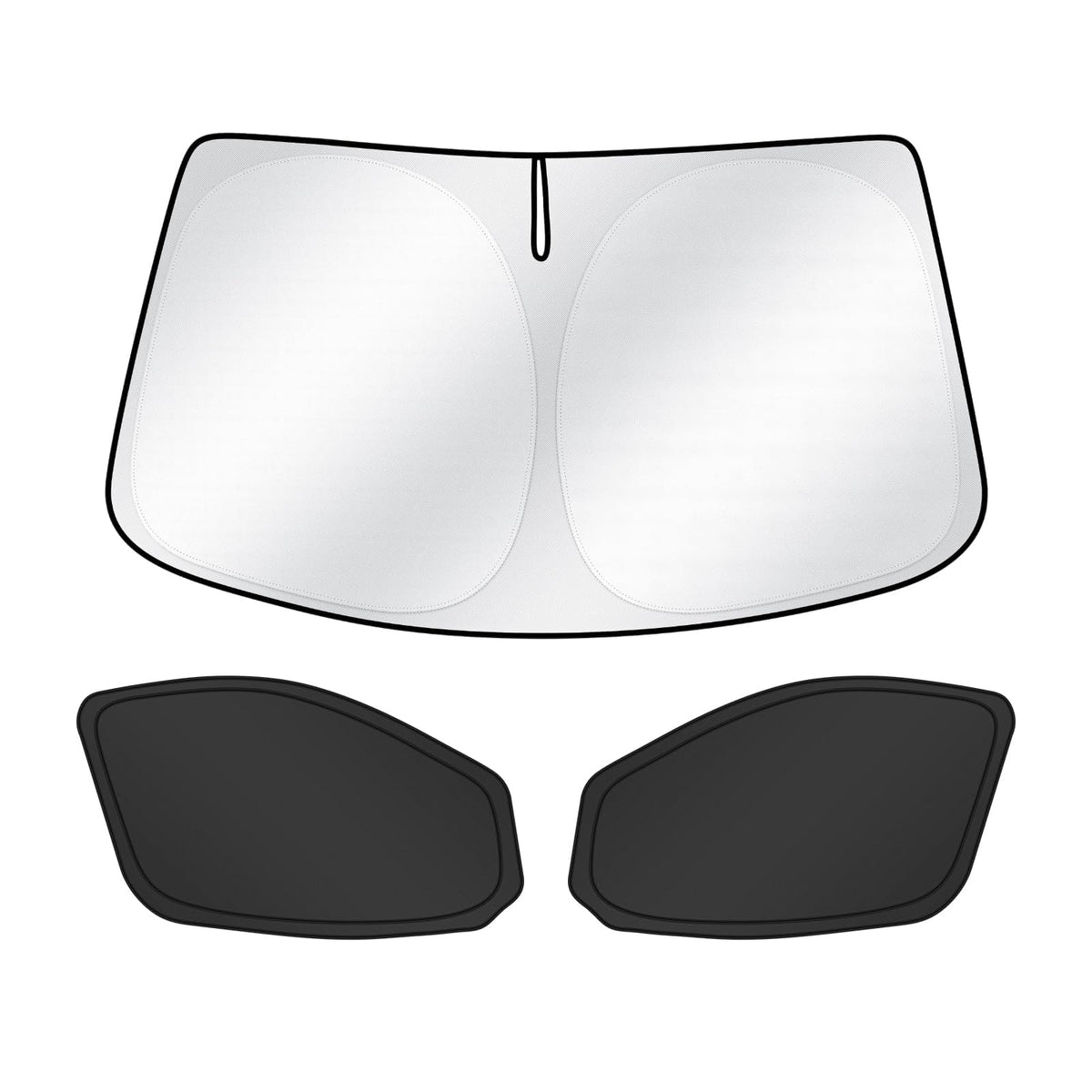 T TGBROS windshield coverage showing full front blackout and cooler cabin