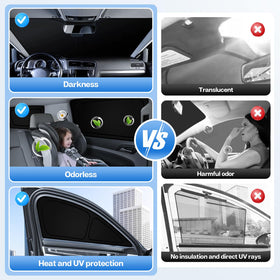 T TGBROS sunshades installed in Rogue create cool interior during travel