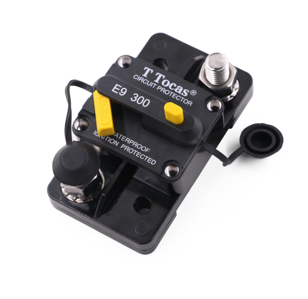 T Tocas E9 packaging and spec sheet showing included features
