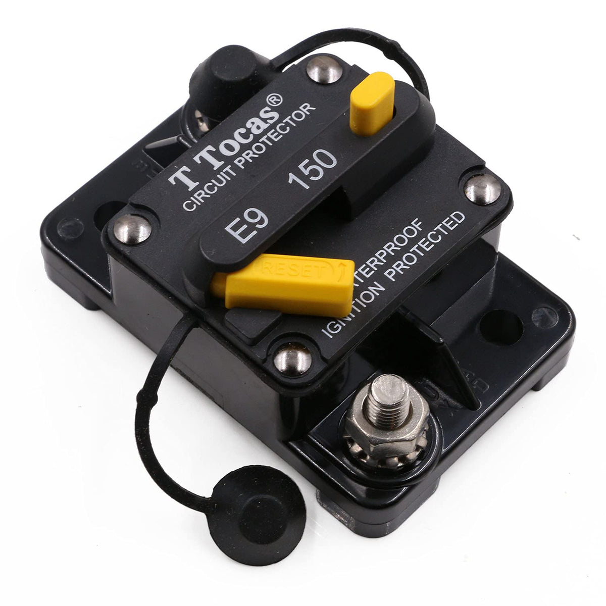 T Tocas front panel view showing 150A breaker for clear identification and quick access